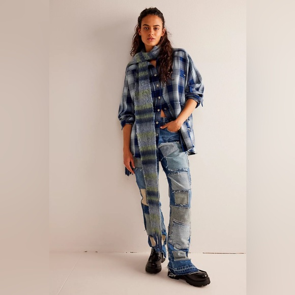 π¦ Free People Stadium Plaid Shirt - Picture 3 of 5